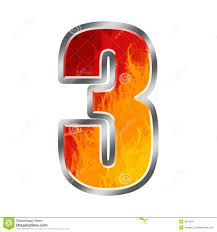 Flames Alphabet Number 3 Three Stock Illustration - Illustration ...