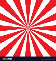 Red and white sunburst pattern Royalty Free Vector Image
