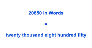 20850 in Words – How to Spell 20850 | numbersinwords.net