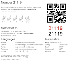 21119 number, meaning and properties - Number.academy