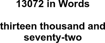 13072 in Words – How to Spell 13072 | numbersinwords.net