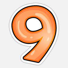 Number 9' Sticker | Spreadshirt